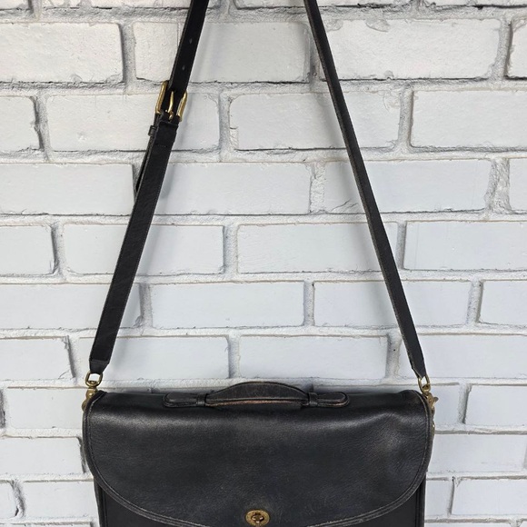 Vintage Coach 5265 Black Leather Briefcase Messenger Bag – Made in USA, 1995 - Picture 7 of 15